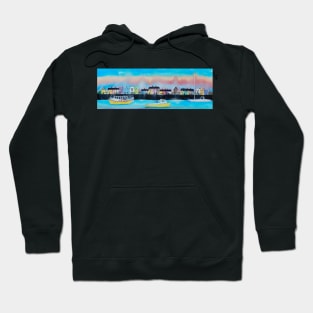 Boats in the Harbour Hoodie